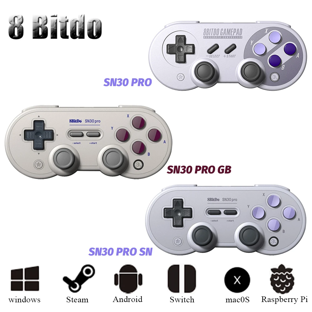 8bitdo Sn30 Pro Sf30 Pro For Nintendo Switch Windows Macos Android Controller Joystick Vibration Wireless Bluetooth Controller Replacement Parts Accessories Aliexpress