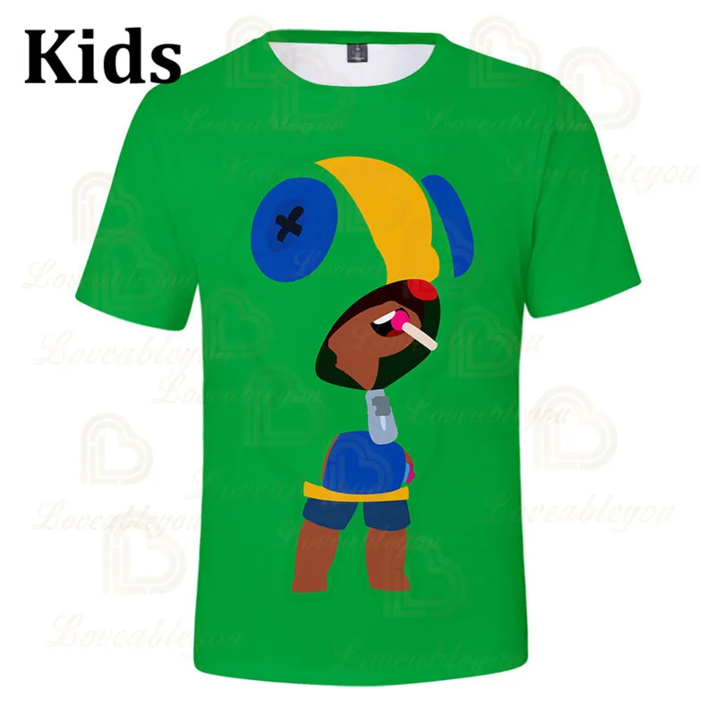 

Crow Leon Star Children's Wear Kids T-shirt Shooting Game 3d Shirt New Boys Girls Short Sleeve Tops Tshirt Teen Clothes