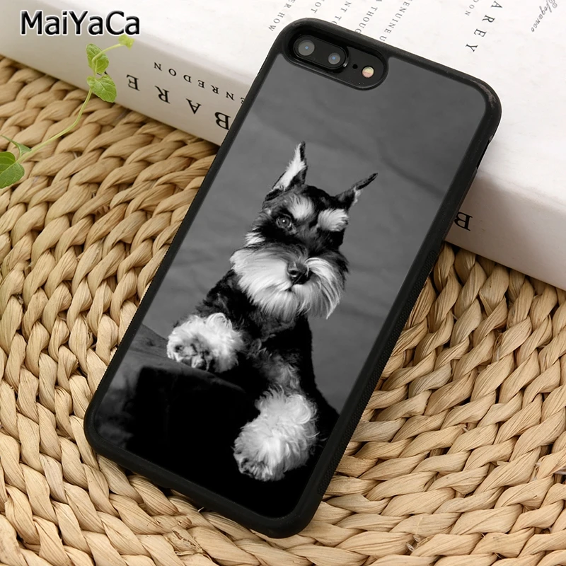 Миниатюрный чехол MaiYaCa для телефона с щенком шнауцера iPhone 5 6S 7 8 plus 11 12 13 Pro X XR XS Max