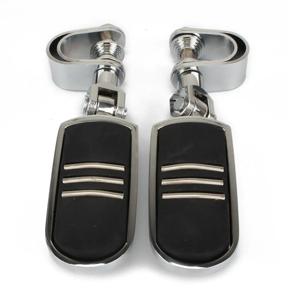 

1 Pair Fit For Harley Honda Suzuki ATV Motorcycle Highway Crash Bar Foot pegs Rest Clamps Engine Guard Mounts Kit