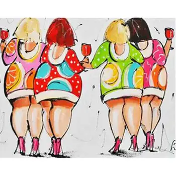 

Full drill 5D Diy Daimond Painting"Fashion Ladies" 3D Diamond Painting Round Rhinestone Diamant Embroidery Sexy Women Home decor