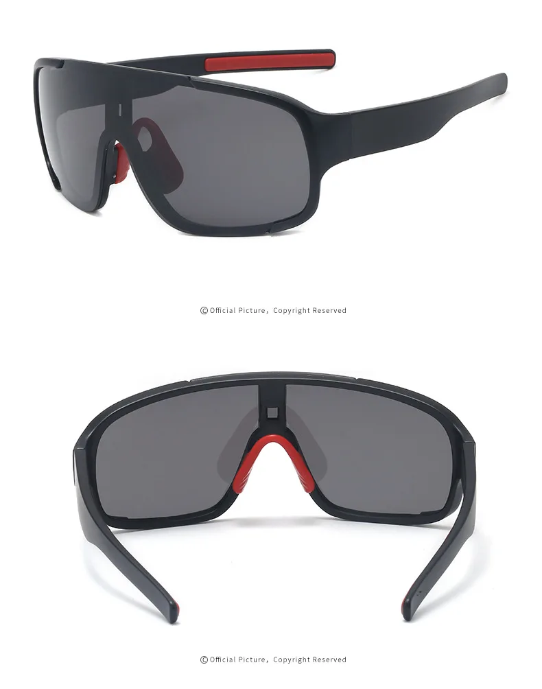 Очки для велоспорта, велосипедные очки, спортивные солнцезащитные очки для улицы, большие линзы, очки, светоотражающие, PC, Взрывозащищенные солнцезащитные очки