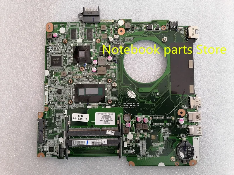 Для hp Pavilion 15 N серия материнская плата для ноутбука 732089 001 501 DA0U83MB6E0 8670M 1GB i3 4005U
