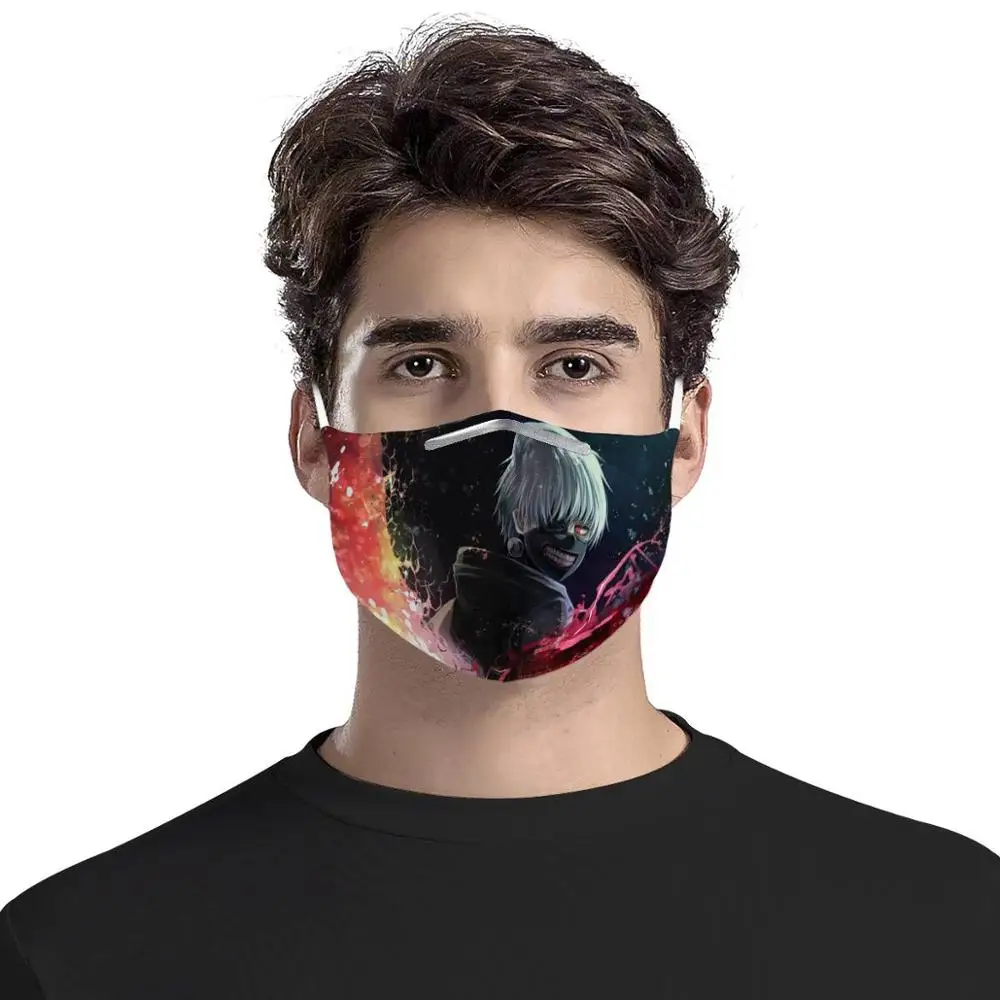 

Tokyo Ghoul Anime Custom pattern Masks Cosplay Reusable Comfortable Dust Windproof Anti Infection Mask Costumes Accessories