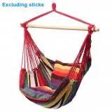 

Bedroom With Cushion Relaxation Hanging Hammock Chair Adults Kids Outdoor Swing Home Garden Thickened Canvas Indoor Portable