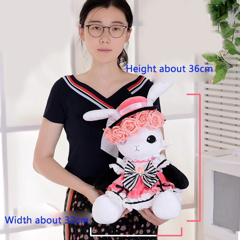 Black Butler Kuroshitsuji Ciel Rabbit Plush Stuffed Doll Lolita Cosplay Gift