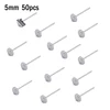 silver 5mm 50pcs