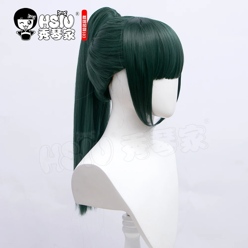 Hsiu Anime Jujutsu Kaisen Cosplay Maki Zenin Wig Dark Green Ponytail Short Hair & Free Gift Brand Cap -Zentai shop online H65c8a0da4a714201a397ba1084d27777C.jpg