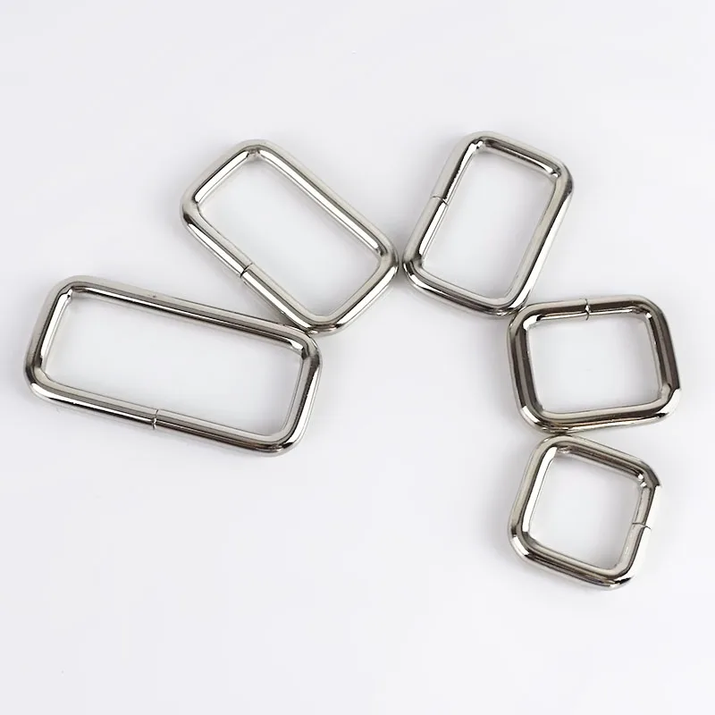 silver 10 шт., Meetee, прямоугольные металлические пряжки, тесьма, ремень, лента, пряжка, застежка, ремешок для сумки, зажимы, регулятор, сделай сам, аксессуары, F4-5 - Цвет: silver