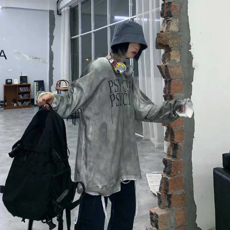 NiceMix Лоскутная популярная цветная толстовка с дырками и принтом, женская одежда, мода, винтажный топ размера плюс, осенняя Новая мода