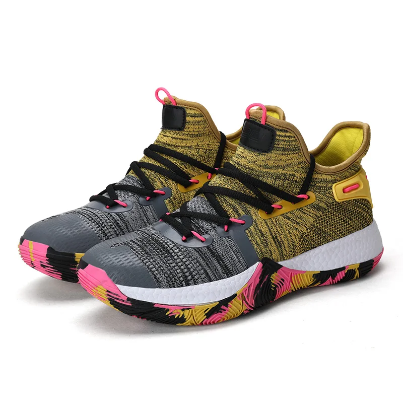 Gray Дизайн, Нескользящие резиновые кроссовки Boost для баскетбола, Модные Цветные высокие кроссовки с рисунком, женские ультрабуты, кроссовки - Цвет: Gray