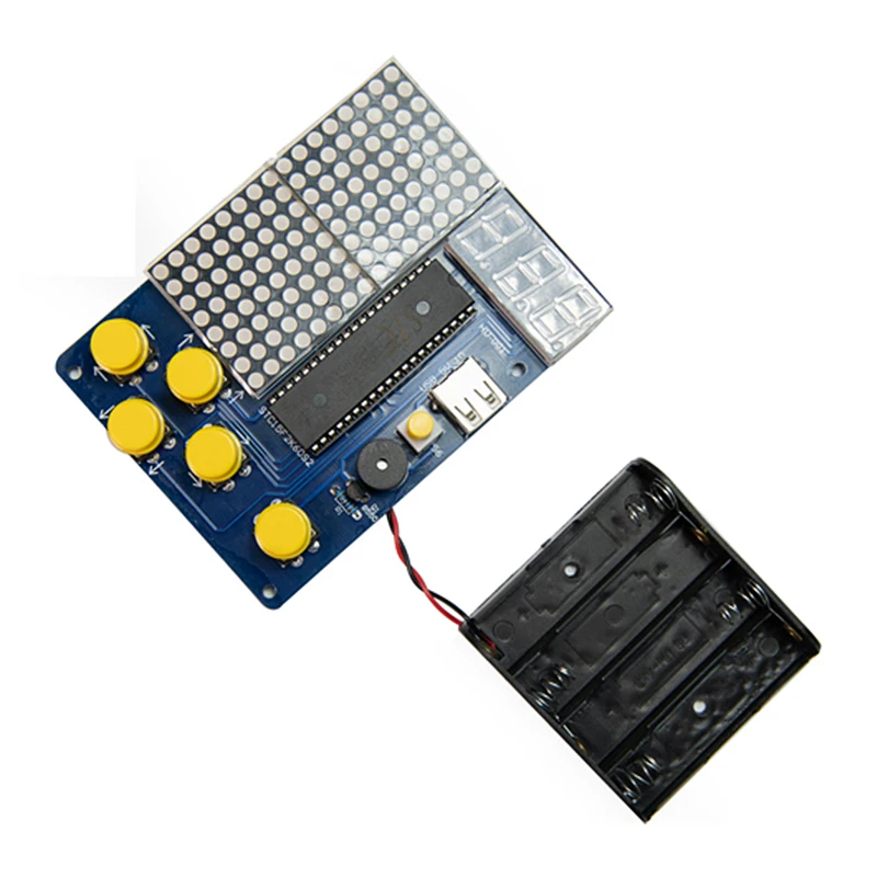 Kit de Jogo Faça Você Mesmo Retro Clássico Eletrônico Solda Tranning Conjunto Cobra Avião Corrida com Acrílico Case Mini Game Console - Imagem 3