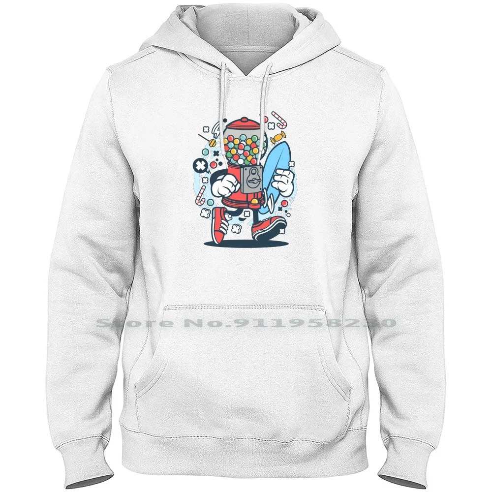 Candy Machine Surfer Men Felpa Con Cappuccio Maglione 6Xl Big Size Cotton Machine Cartoon Surfer Movie Comic Candy Tage Andy Game Age Chi