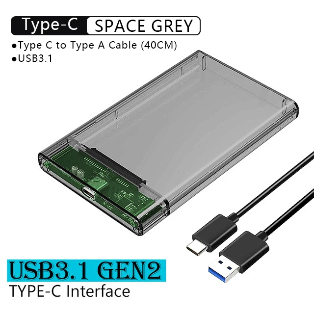 external hdd enclosure UTHAI G25 USB3.0/Type-C HDD Enclosure of 2.5" Hard Disk Case SSD SATA3 to USB 3.0/2.0 Box USB C HDD Case Gen2 6GBp/s SSD internal hard disk case HDD Box Enclosures