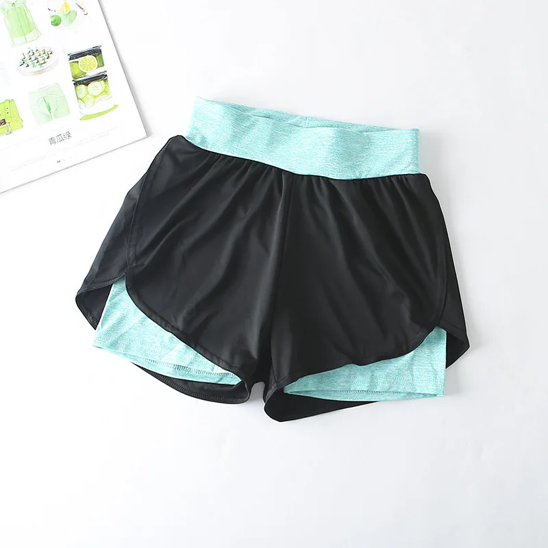 Anti-Exposure Fake Two-Piece Large Size Loose-Fit Fitness Yoga Pants Set Running Quick-Dry High-waisted Sports Shorts Hot Pants