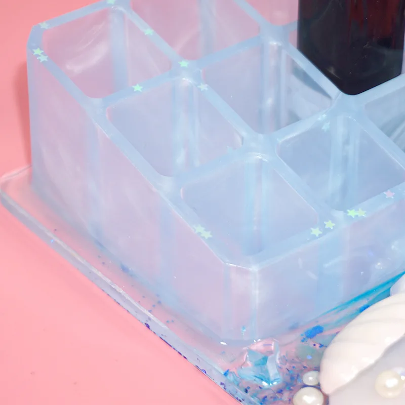 Lipstick Storage Box DIY Hand Made Crystal Trinket Silicone Mold for Resin Epoxy Resin Mold Pigment Bottle Storage UV Resin Mold
