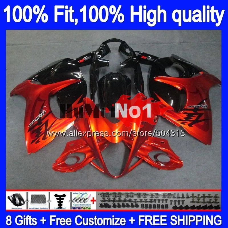 Инъекции для SUZUKI GSXR-1300 GSXR 1300 Hayabusa 30MC. 83 GSXR1300 2008 2013 08 13, 14, 15, 16 лет обтекателя темно orange