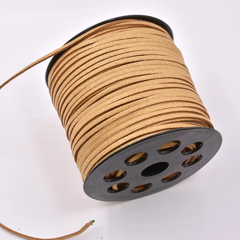 5 м/лот, 3 мм, плоский плетеный шнур из искусственной замши, Корейский Бархатный кожаный браслет ручной работы с бисером, шнур для изготовления ювелирных изделий, веревка - Цвет: 008