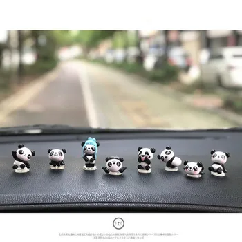 

Car Ornaments Resin Mini Cute Small Panda Doll Decoration Accessories Multiple Combinations For Car Dashboard Instrument Panel