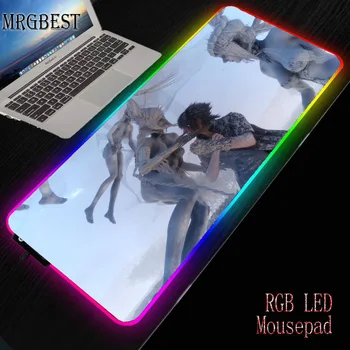 

MRGBEST Large Xl L Game RGB Rubber Mouse Pad Final Fantasy Desktop Keyboard Mirco USB with LED Computer Mouse with Backlight Mat