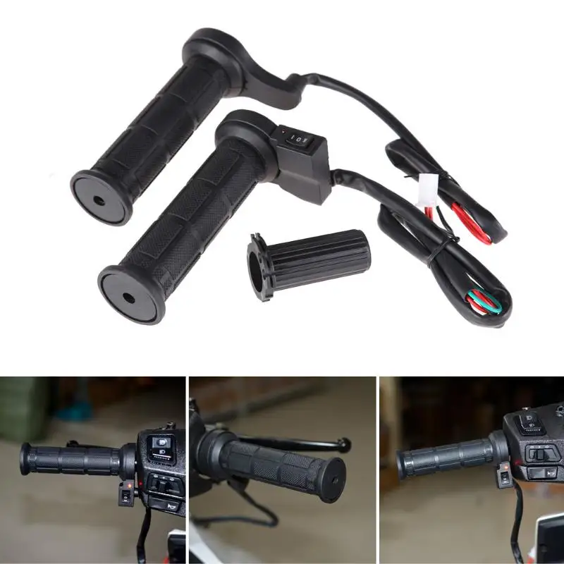 

VODOOL Motorcycle 22mm Electric Hand Heated Moded Grips ATV Warmers Handlebar Motorcycle Heating Grips With Accelerator Ring