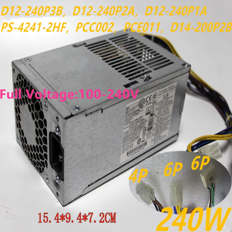 Новый блок питания для HP 400 600 690 800G1 G2 с волокнно Оптической вилкой 6Pin 240W Питание D12