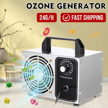 

220V 24g/h Ozonizer Air Purifier Sterilizer Machine Air Cleaner Deodorizer Sanitizer Cleaning Formaldehyde With Timing Switch