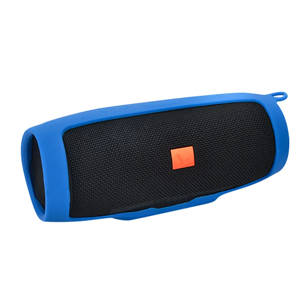 Синий Bluetooth динамик чехол charge3 Bluetooth динамик портативный альпинистский силиконовый чехол# T2 - Цвет: Синий