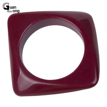 

Guanlong Colorful Acrylic Fashion Bracelets Bangles Femme Resin Wide Bangles for Women Big Geometric Bangle High Quality Jewelry