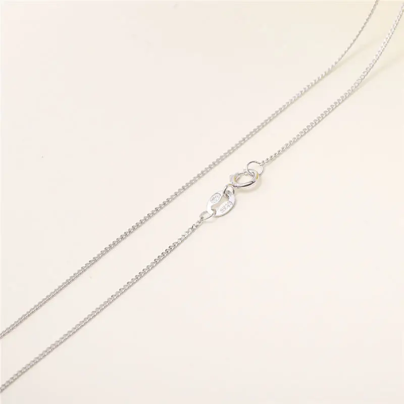 Подлинное ожерелье из стерлингового серебра 925 пробы цепь мода весна застежки чокер цепи без содержания свинца и никеля - Окраска металла: 013
