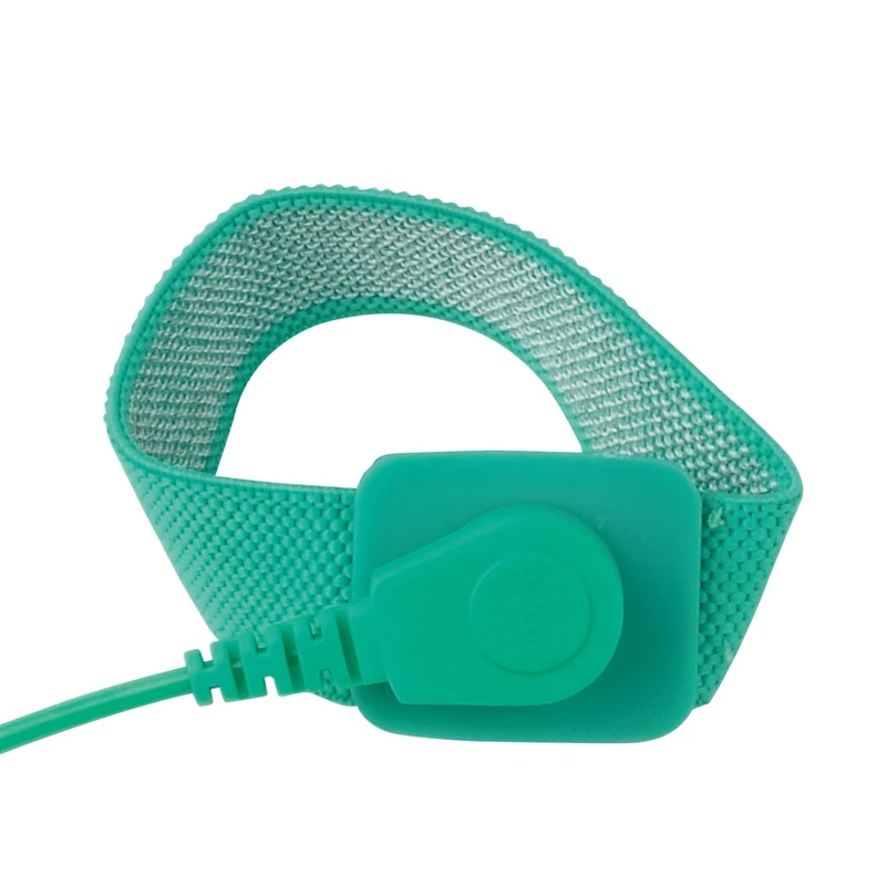 Pro'sKit 3 м зеленый проводной антистатический ремешок на запястье AS-611 резиновая вилка+ Аллигатор Цанга TPR эластичный пластиковый Антистатический браслет