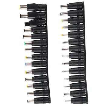 

28PCS DC 5.5 x 2.1mm female Universal Multifunctional Notebook Laptop Power Supply Charger Adapter Connector Black