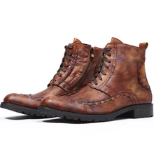 2019 New Men's Martins boots Genuine Leather leisure boot Shoes High Quality Mens Chelsea Ankle Boot Footwear 2019 New Men's Martins boots Genuine Leather leisure boot Shoes High Quality Mens Chelsea Ankle Boot Footwear