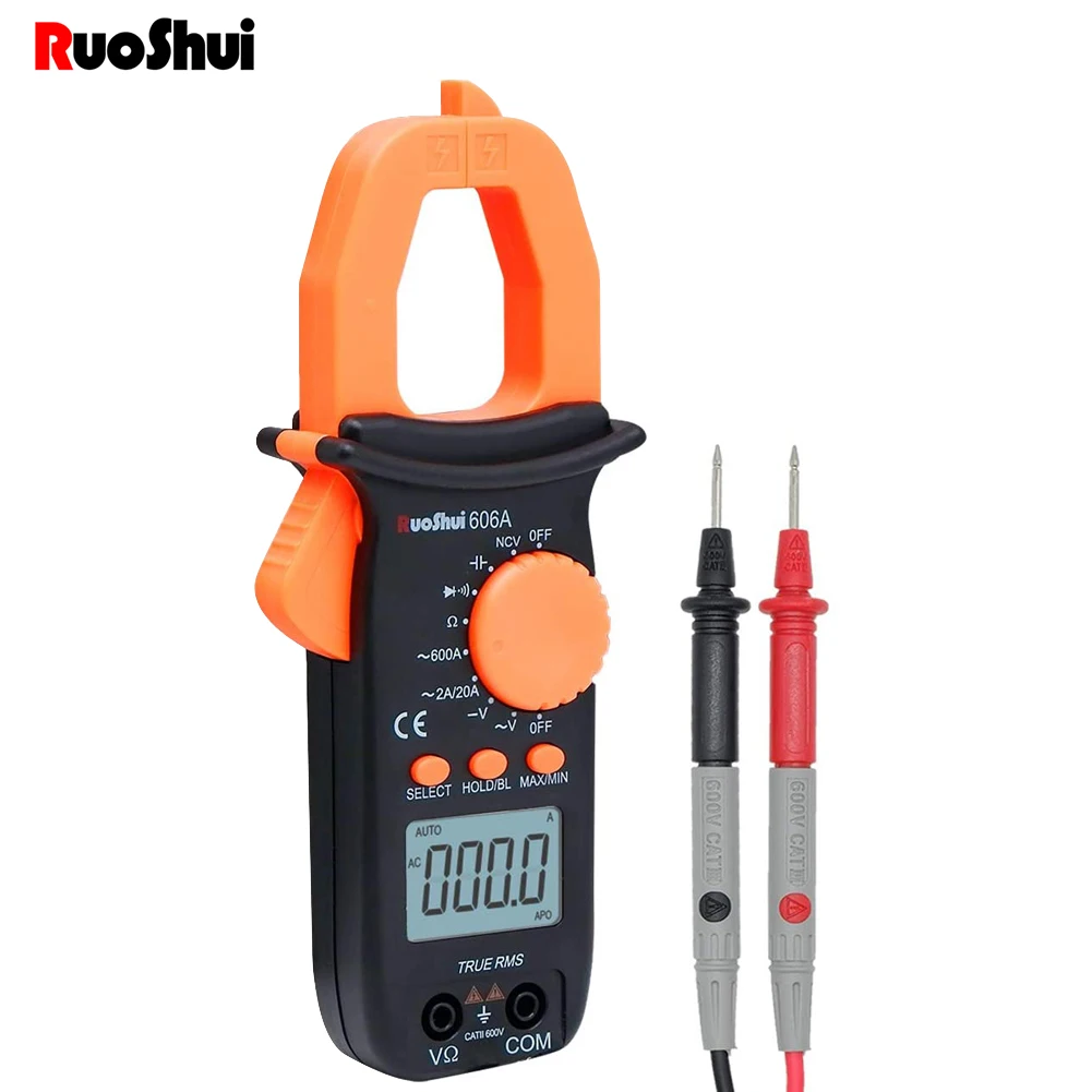 Токоизмерительные клещи RuoShui 606A мультиметр с истинным среднеквадратичным