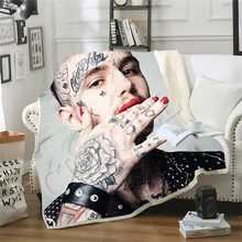 Одеяла с персонажами модные рэпер Lil Peep одеяло 3D печатных диван