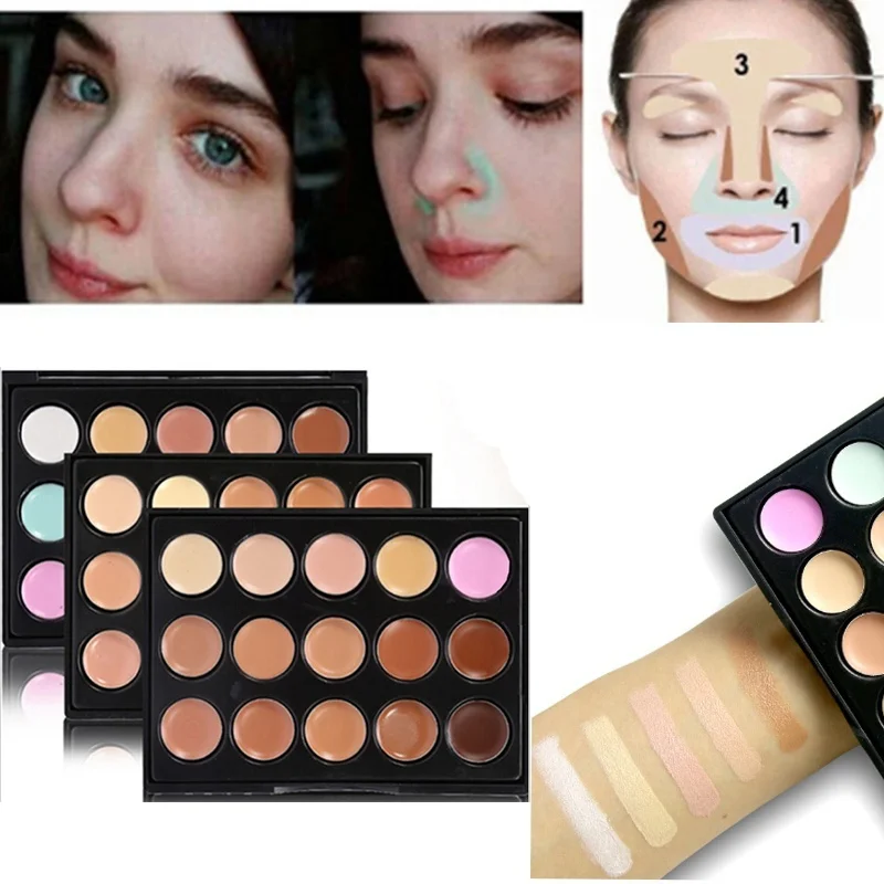 

15 Colors Face Concealer Palette Cream Contour Makeup Face Foundation Primer Smooth Concealer Lonh Lasting Base Cosmetics TSLM2
