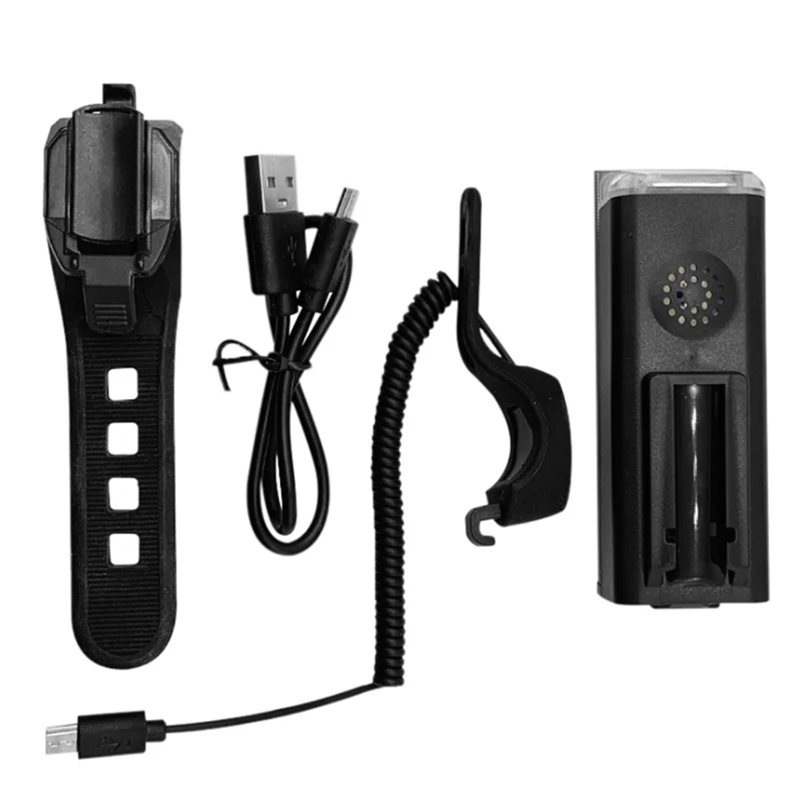 Перезаряжаемый Передний фонарь для велосипеда с зарядкой от usb колокольчика, водонепроницаемый фонарик для велосипеда, передние фары