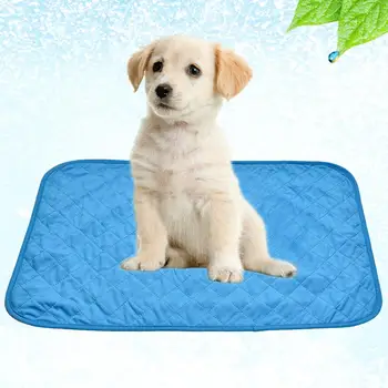 

Pet Summer Ice Pad Solid Color Cooling Viscose Fiber Pet Cooling Pad Mat Durable Material Placed On Floors Sofas Car Seats