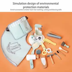 Simulation de maquillage en bois pour enfants, maquillage amusant, coiffure, cadeau, jeu de beauté pour enfants, sac à jouets, K9Y9 