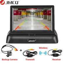 JMCQ – moniteur de voiture pliable LCD HD TFT 4.3 pouces, caméra de recul, système de stationnement pour voiture