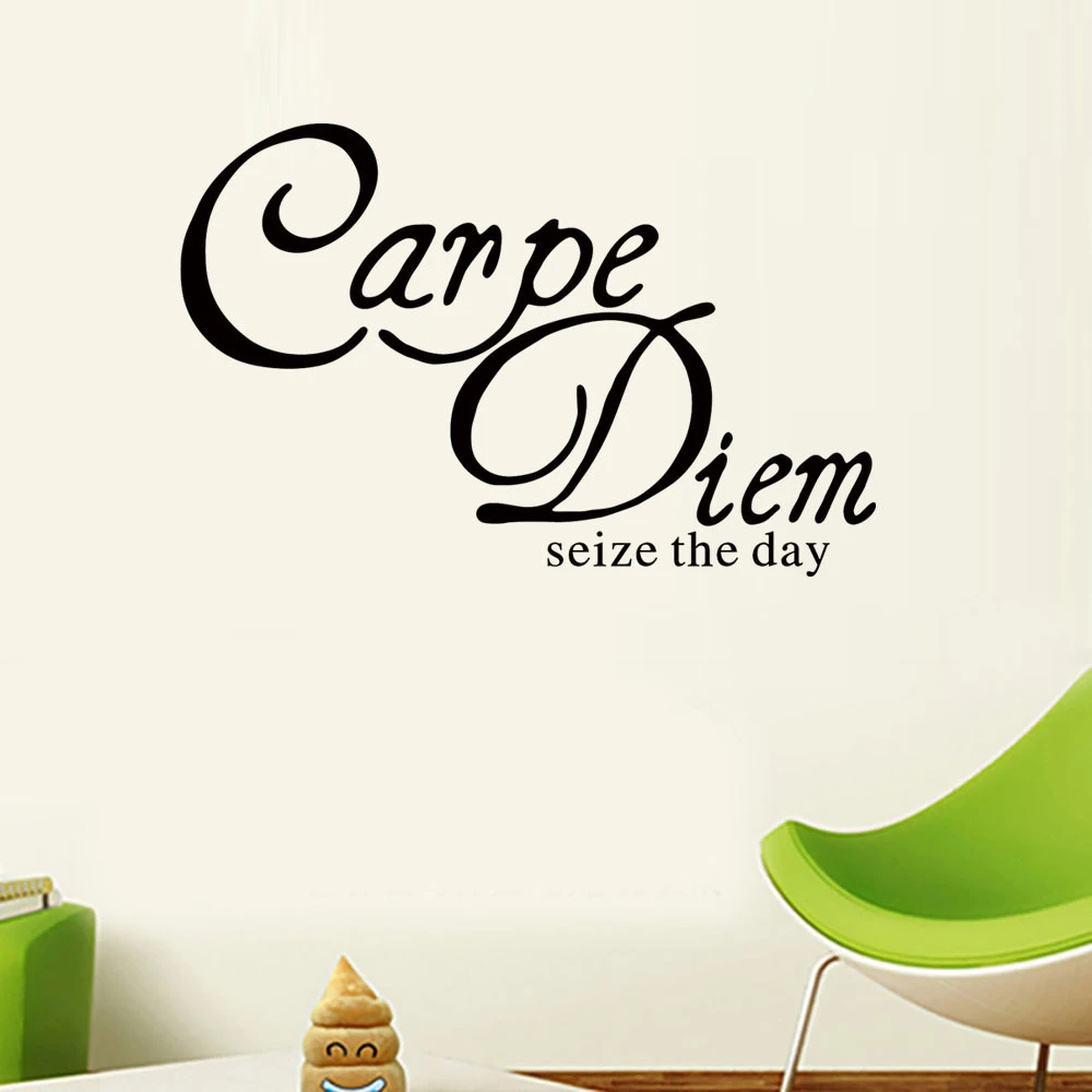 Carpe Diem Seize The Day Latin Quotes Carpe Diem Seize The Day Wall Sticker ,Diy Decal Art Mural  Sticker For Living Room Bedroom Decoration|Wall Stickers| - Aliexpress