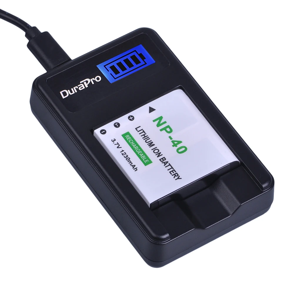 Norifon NP-40 USB Chargeur Pour Casio Exilim EX-FC100, EX-FC150, EX-Z400, Exilim Zoom EX-Z100, EX-Z1000, EX-Z1050, EX-Z1080, EX-Z1200, EX-Z200, EX-Z300, EX-Z40, EX-Z450, EX-Z50 Caméra Et Plus