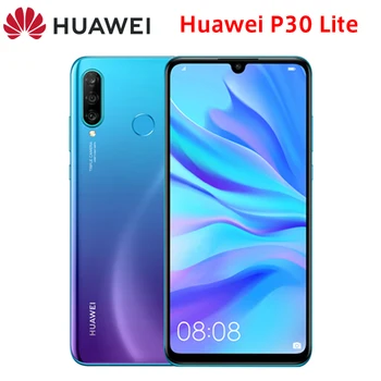 Перейти на Алиэкспресс и купить Huawei P30 Lite LTE мобильный телефон 6,15 дюйм6 ГБ ОЗУ 128 ГБ/256 Гб ПЗУ Kirin 710 Восьмиядерный Тройная задняя камера Android смартфон
