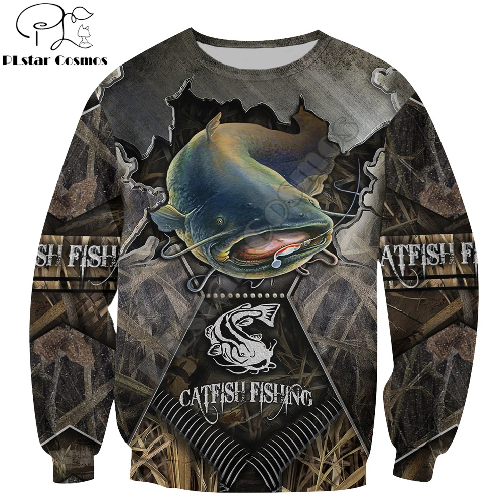 Beautiful Cool catfish Fishing 3D Printed Unisex Deluxe Hoodie Sweatshirt  Zip Pullover Casual Tracksuit sudadera hombre DW0332