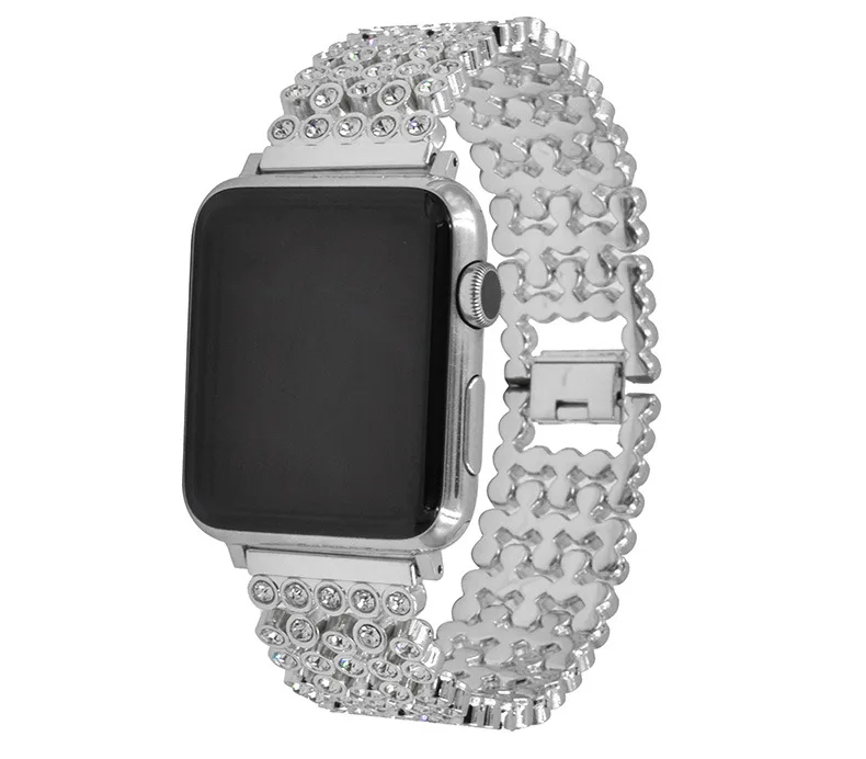 Ремешок для Apple Watch Deluxe Алмазный ремешок Apple Watch 5 4 3 2 1 ремешок 44 мм 40 мм Модный кристалл iwatch42мм/38 мм ремешок