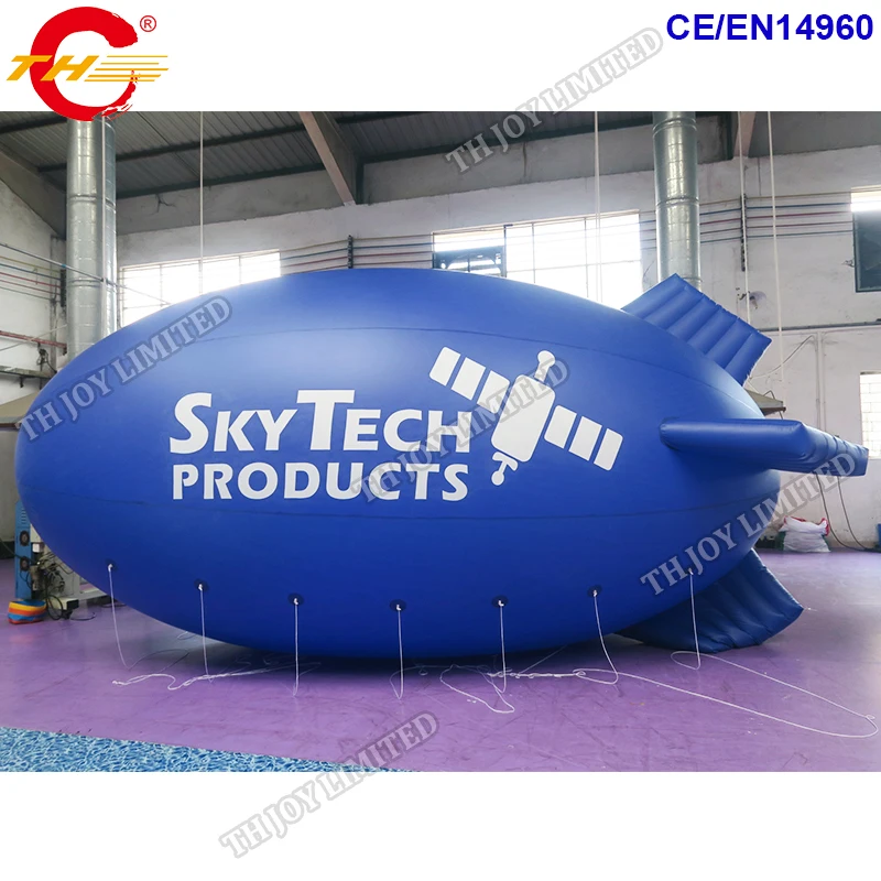 

1pc 5m + 1pc 6m long custom made inflatable blimp Airship Zeppelin for sale, inflatable Advertising balloon for outdoor