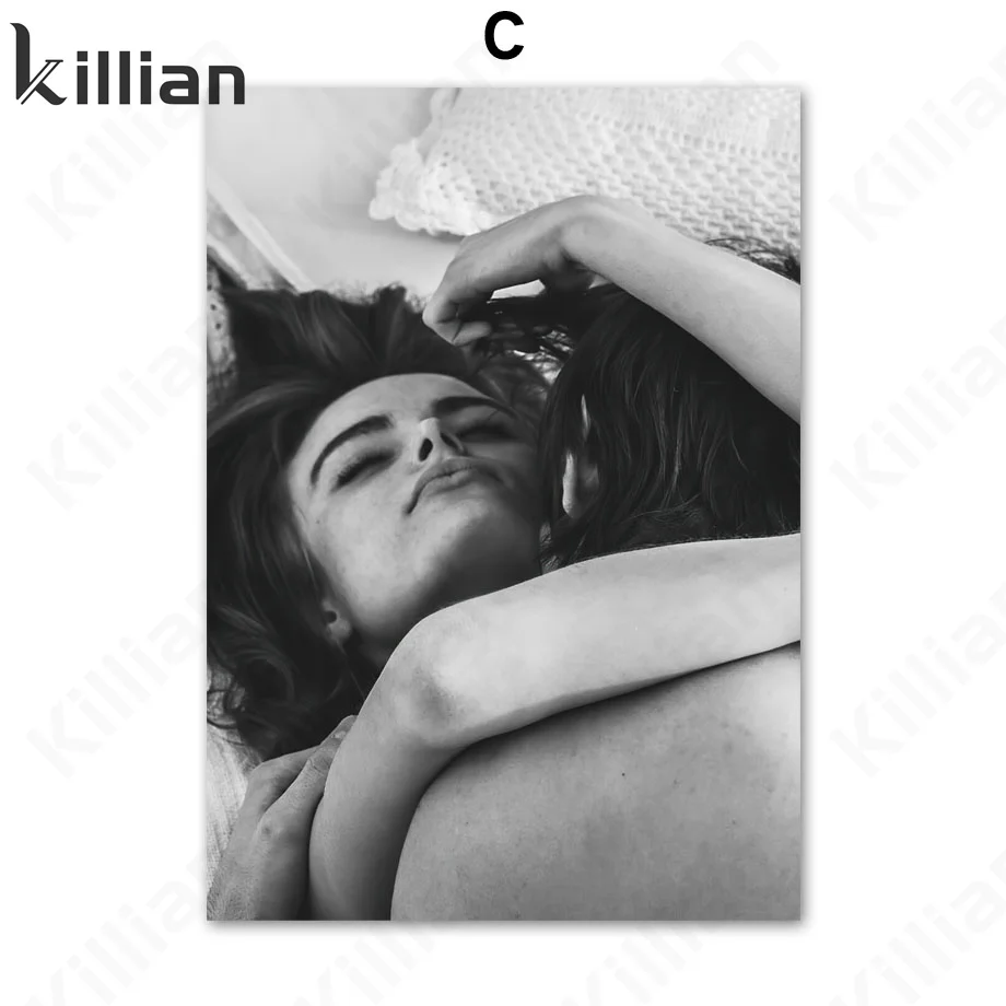 Couple Body Silhouette Hand Window Picture Wall Sticker Nordic Poster Wall Art Print Canvas Painting Decoration Picture Wall Art