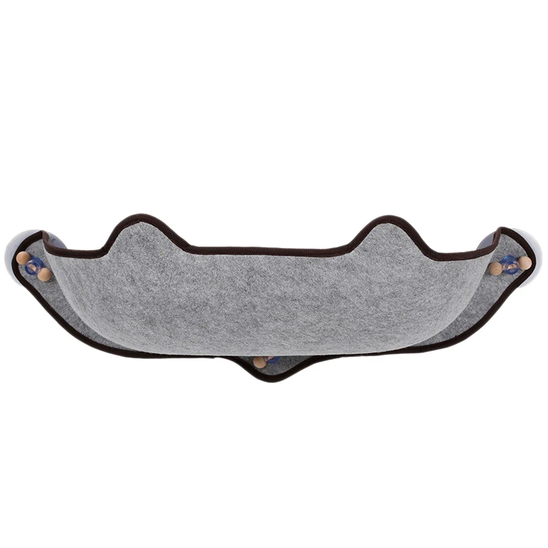 

Pet Cats Hammock Bed Mount Window Pod Lounger Suction Cups Warm Bed for Pet Cat Rest House Sun Wall Bed Soft Cage Grey
