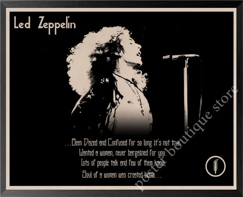 Led Zeppelin рок-н-РОЛ постер, Jimmy страница, Роберт Плант винтажные наклейки домашний Декор наклейки на стену девять процентов/7 - Цвет: 18