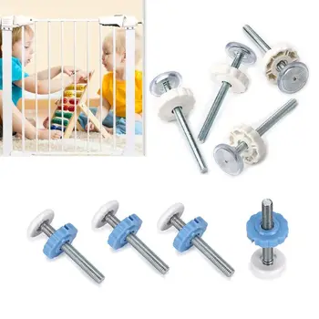 

4pcs Pressure Baby Gate Screw Bolts Threaded Spindle Rods Walk Thru Gates M10